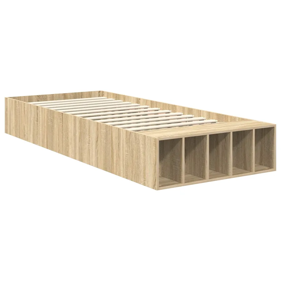 Cadre de lit Chêne Sonoma 100 x 200 cm Bois d'ingénierie - 5