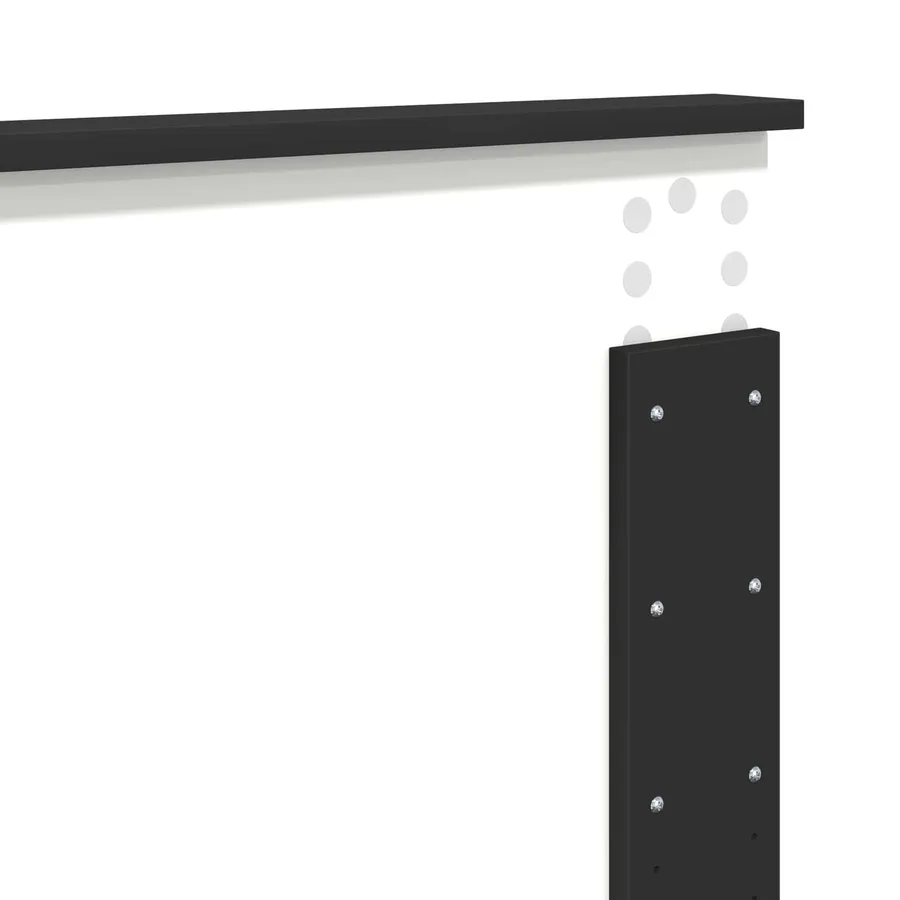 Cadre de lit avec tiroir Noir 160 x 200 cm Bois Ingénierie - 12