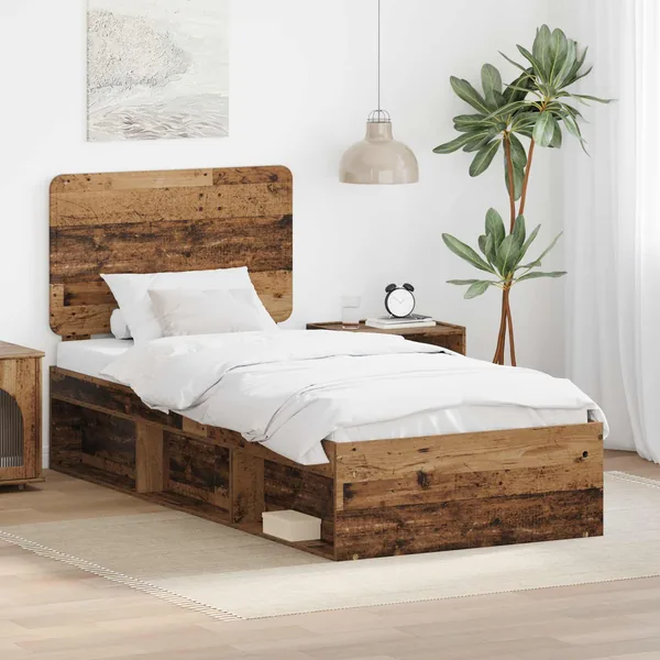 Cadre de lit Bois ancien 100 x 200 cm Bois de pin massif