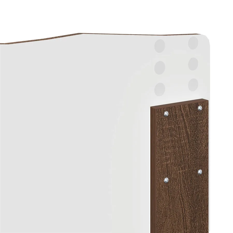 Cadre de lit Chêne brun 135 x 190 cm Bois Ingénierie - 12