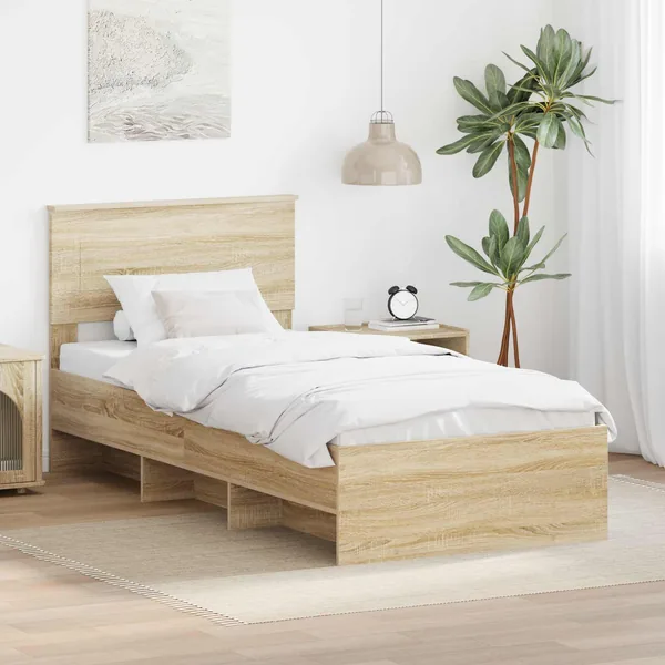 Cadre de lit Chêne Sonoma 120 x 123 cm Bois d'ingénierie