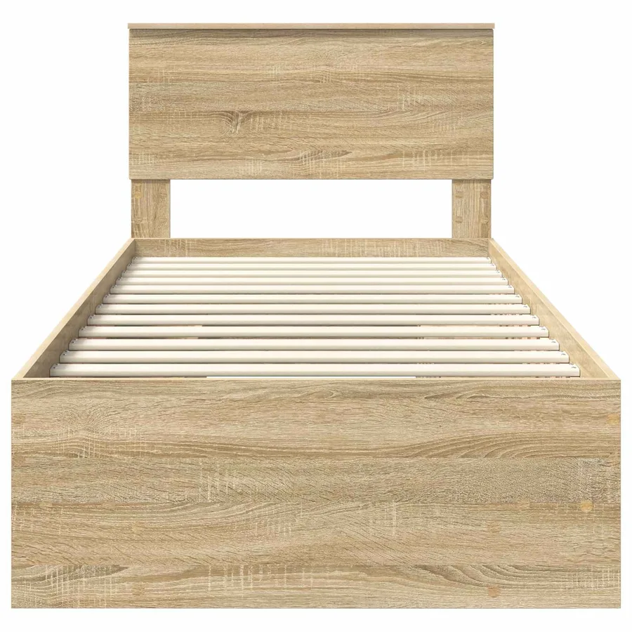 Cadre de lit Chêne Sonoma 120 x 123 cm Bois d'ingénierie - 7