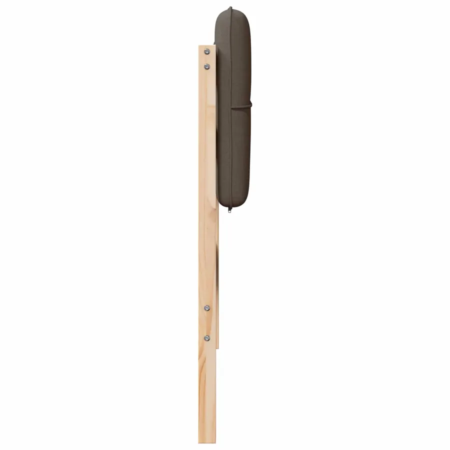 Tête de lit capitonnée Marron et Taupe 100 cm Pin massif - 5