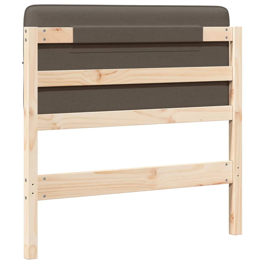 Tête de lit capitonnée Marron et Taupe 100 cm Pin massif - 6