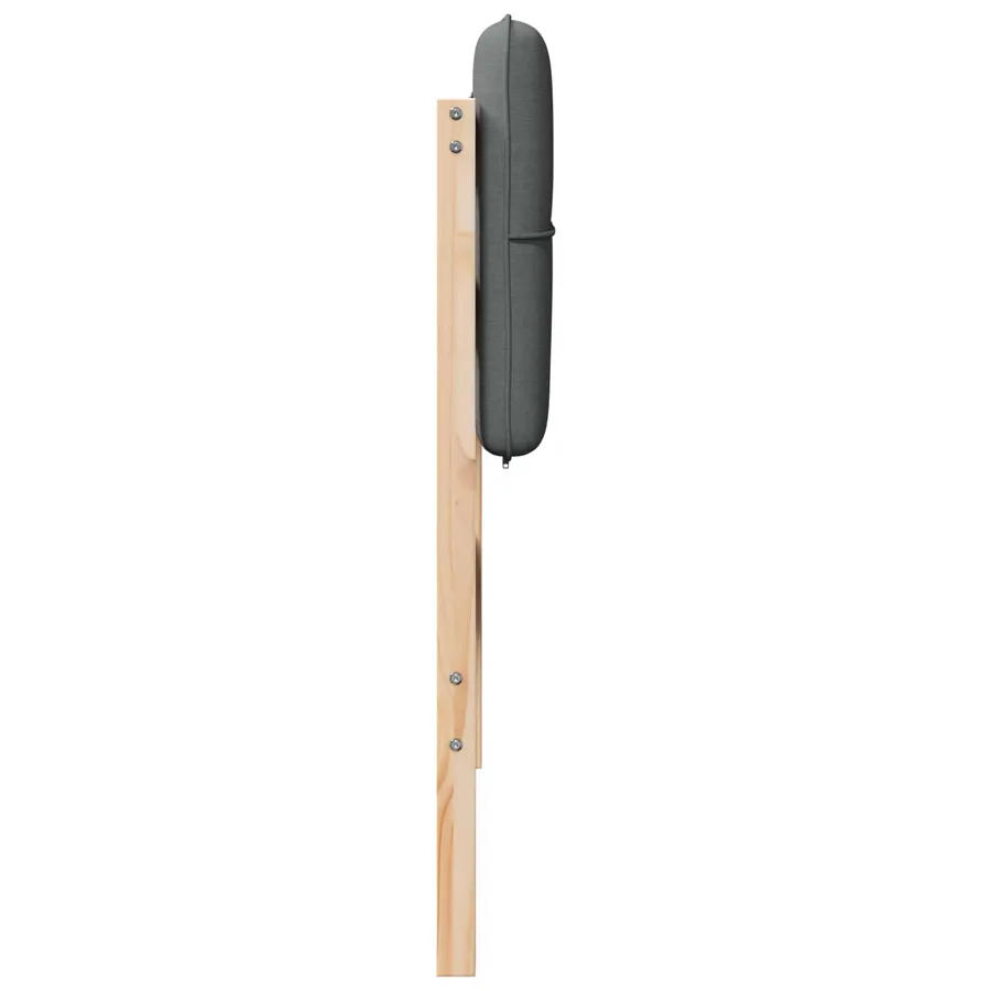 Tête de lit capitonnée Marron et gris clair 80 cm Pin massif - 5