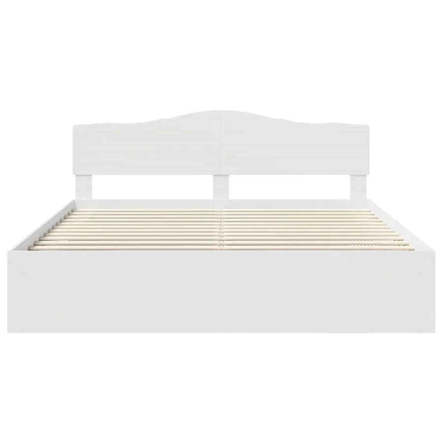 Cadre de lit Blanc 180 x 200 cm Bois de pin massif - 7