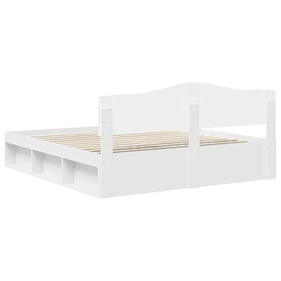 Cadre de lit Blanc 180 x 200 cm Bois de pin massif - 9