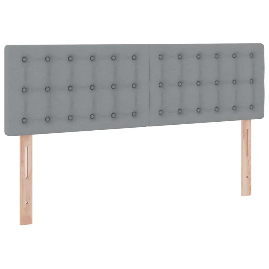 Lit de rangement LED avec matelas Gris clair 140 x 200 cm Tissu - 10