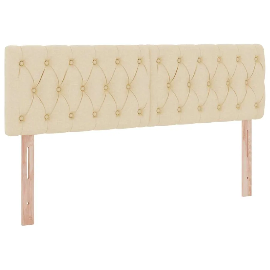 Lit de rangement LED avec matelas Crème 140 x 200 cm Tissu - 8