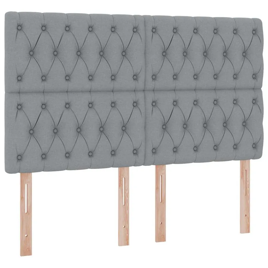 Lit de rangement LED avec matelas Gris clair 140 x 200 cm Tissu - 8