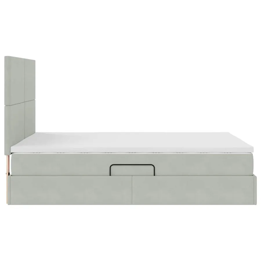 Lit de rangement LED avec matelas Gris clair 140 x 200 cm - 11