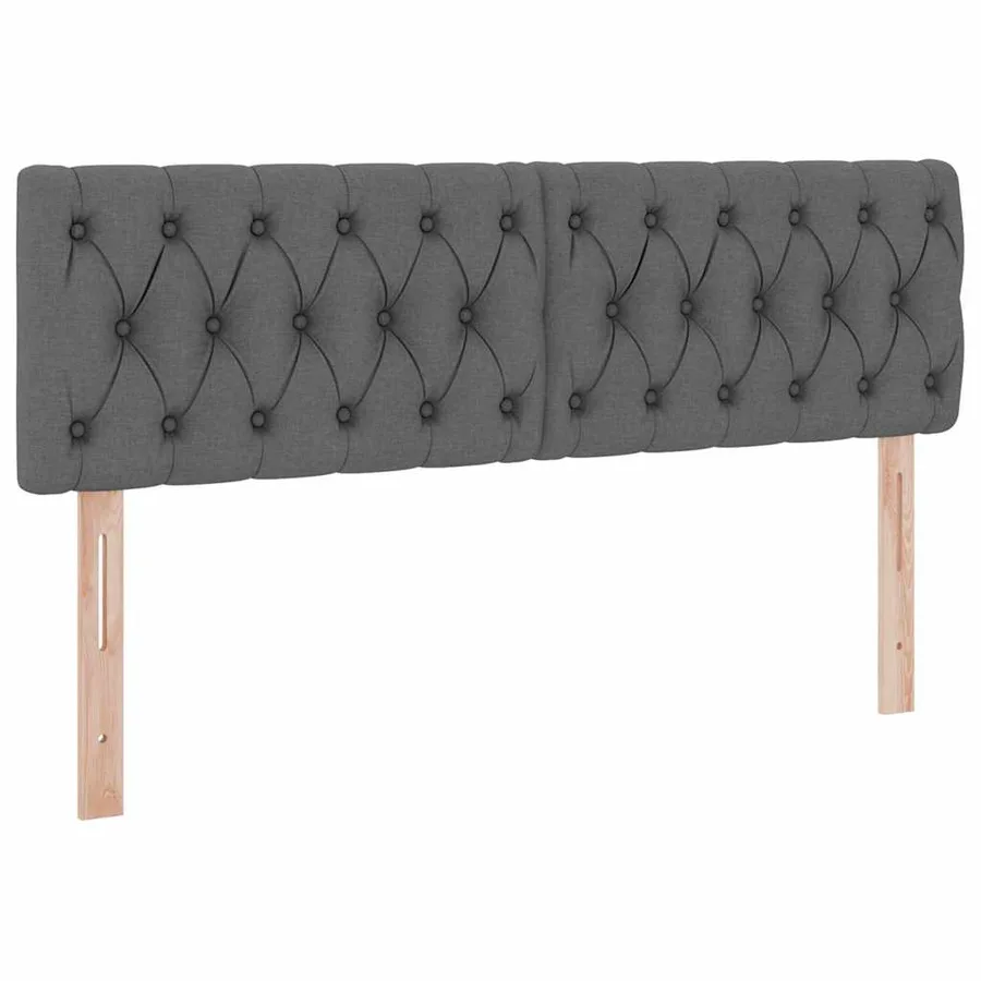 Lit avec rangement et matelas Gris foncé 140 x 200 cm - 9