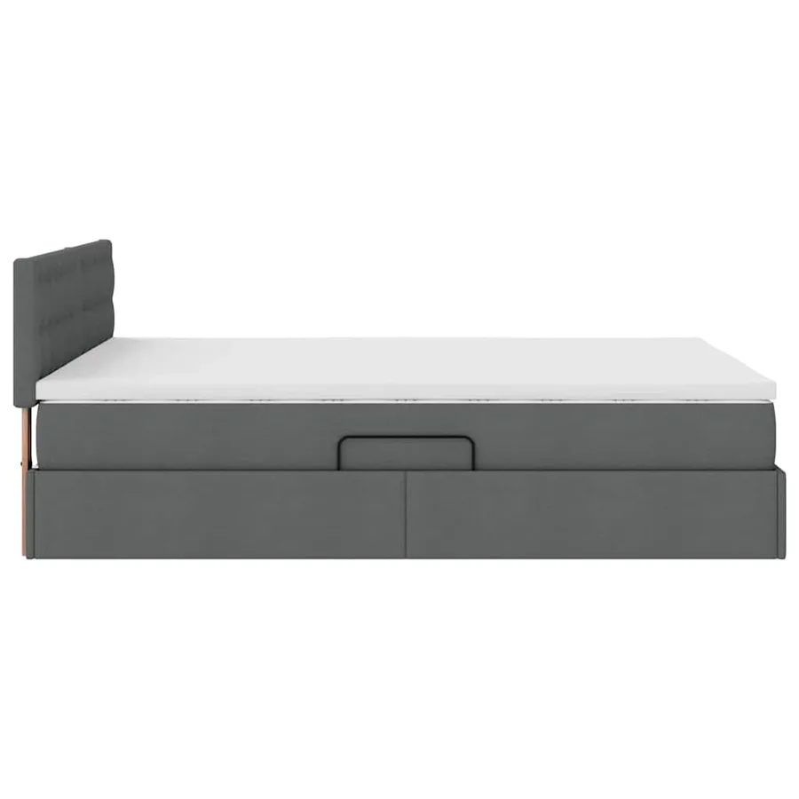 Lit avec rangement et matelas Gris foncé 140 x 200 cm - 10