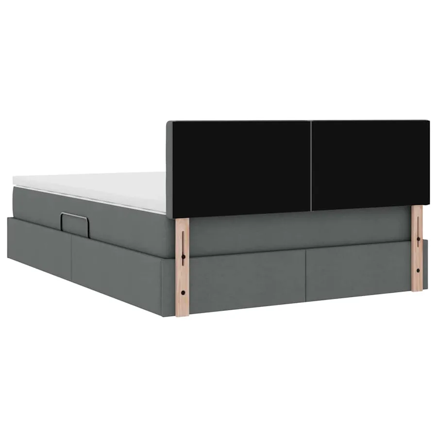 Lit avec rangement et matelas Gris foncé 140 x 200 cm - 11
