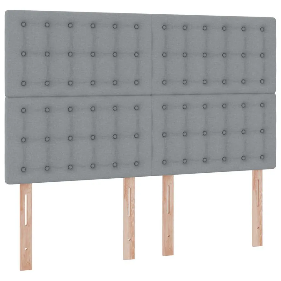 Lit de rangement LED avec matelas Gris clair 140 x 200 cm Tissu - 8