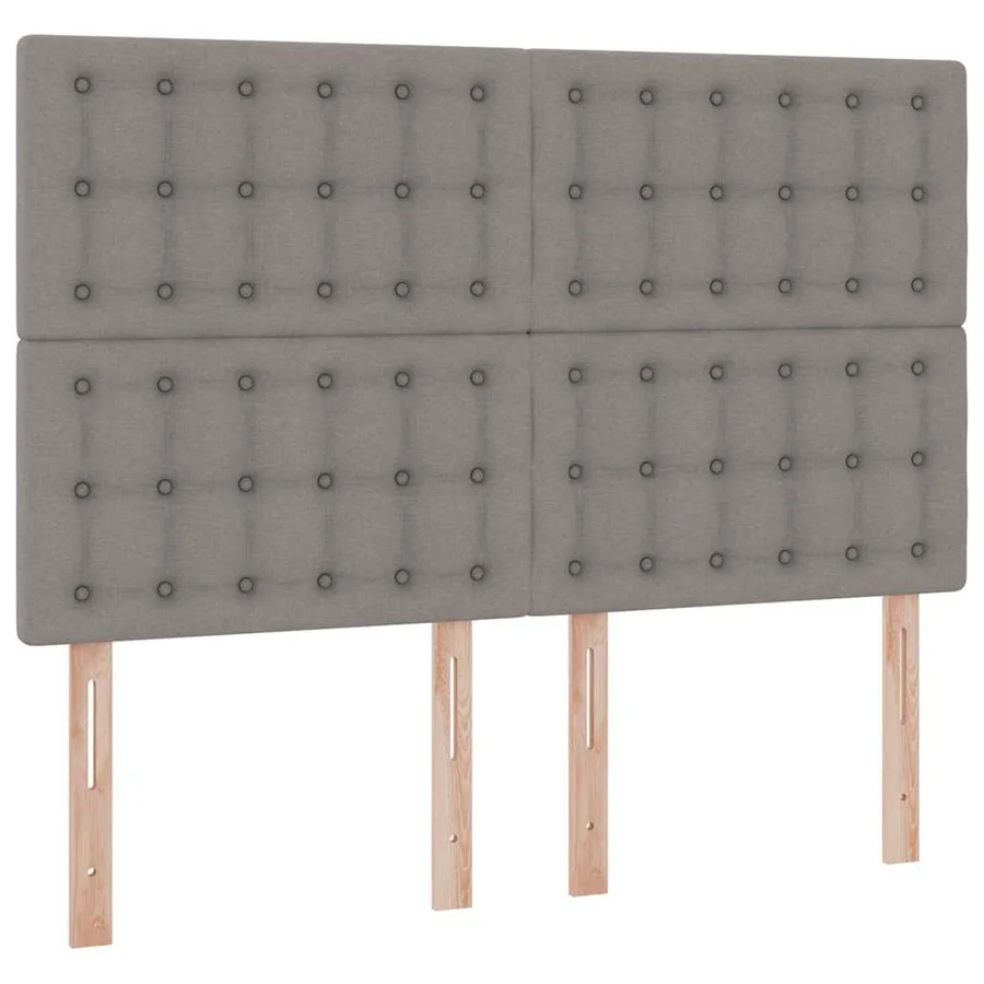 Lit avec rangement et matelas Taupe 140 x 200 cm tissu - 9