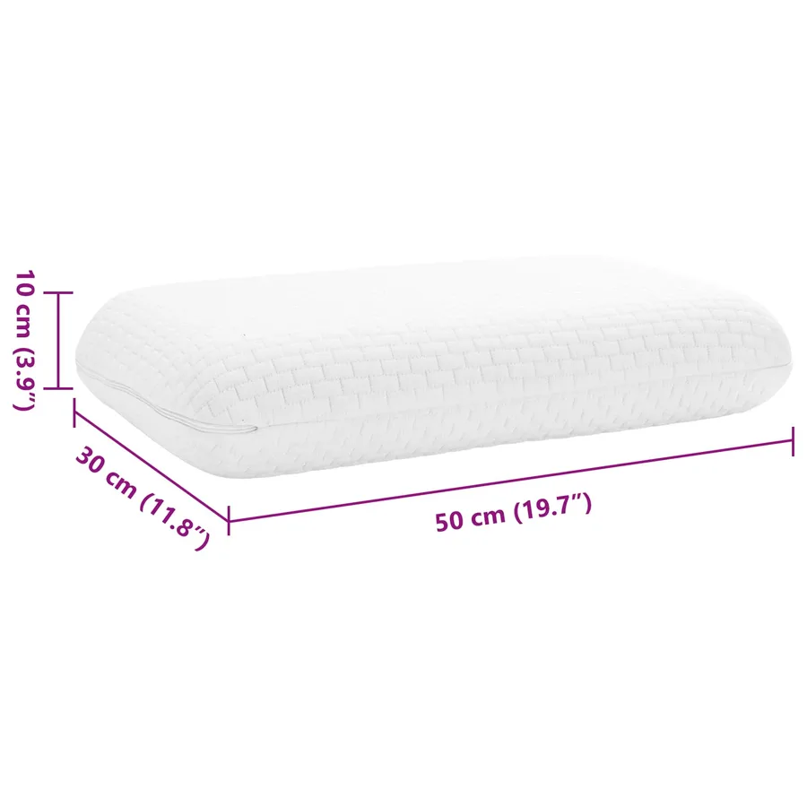 Coussin de sommeil Uni Blanc 50 x 30 x 10 cm - 8