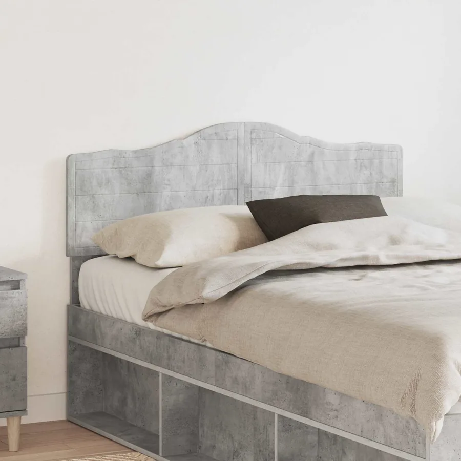 Tête de lit Gris béton Bois d'ingénierie