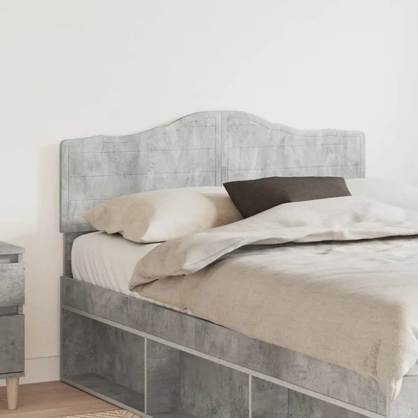 Tête de lit Gris béton Bois d'ingénierie