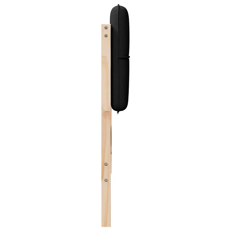 Tête de lit capitonnée Marron et Noir 160 cm Pin massif - 5