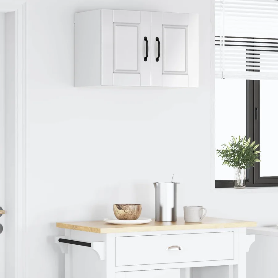 Meuble mural PORTO Blanc brillant 60 x 31 x 40 cm - 4
