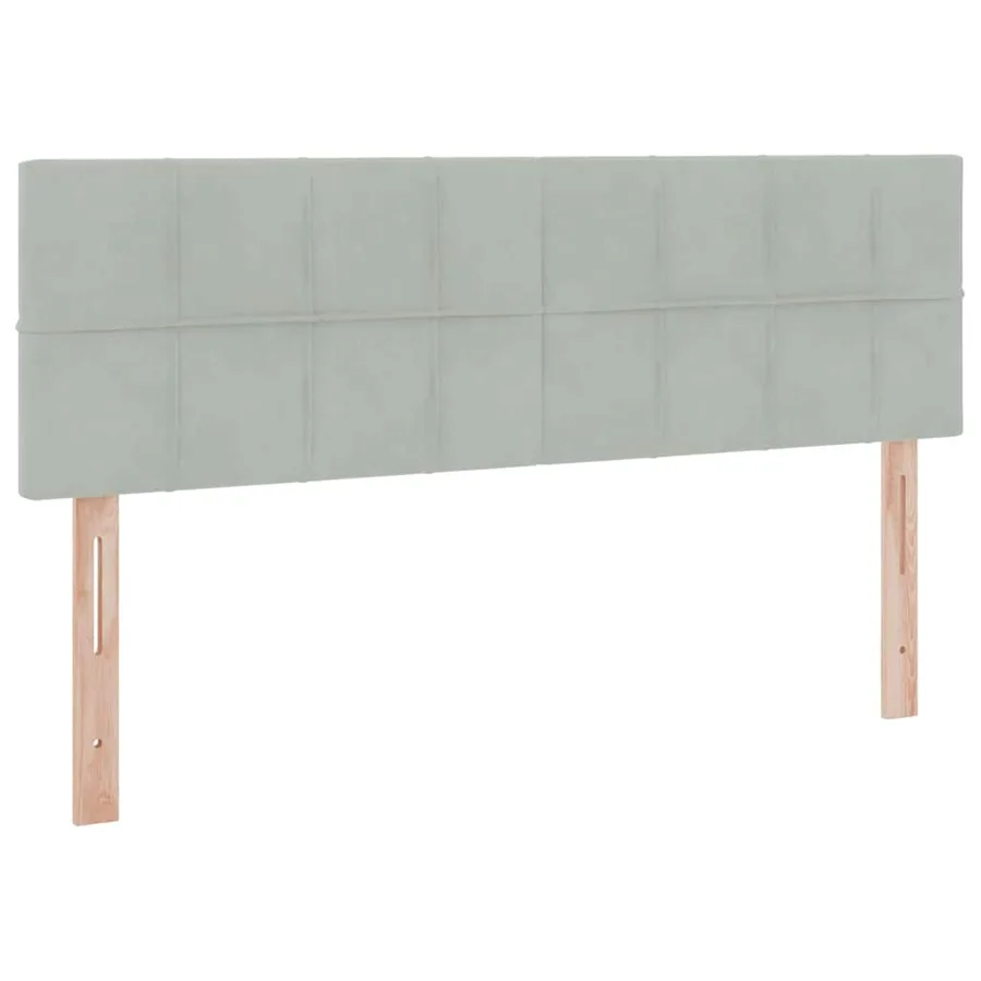 Lit de Rangement avec matelas Gris clair 140 x 200 cm Velours - 9