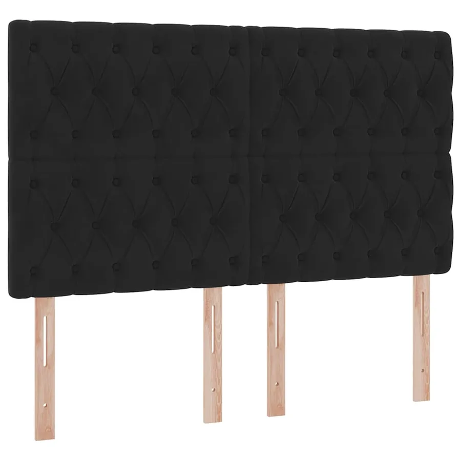 Lit avec rangement et matelas Noir 140 x 200 cm Velours - 9