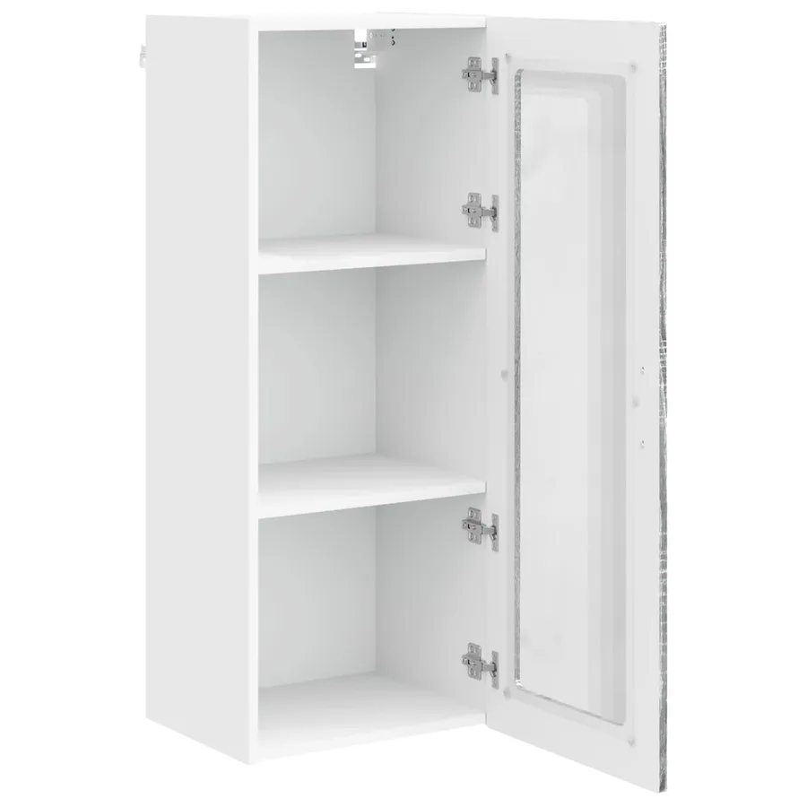 Cabinet en verre mural PORTO Gris Sonoma 40 x 31 x 100 cm - 5