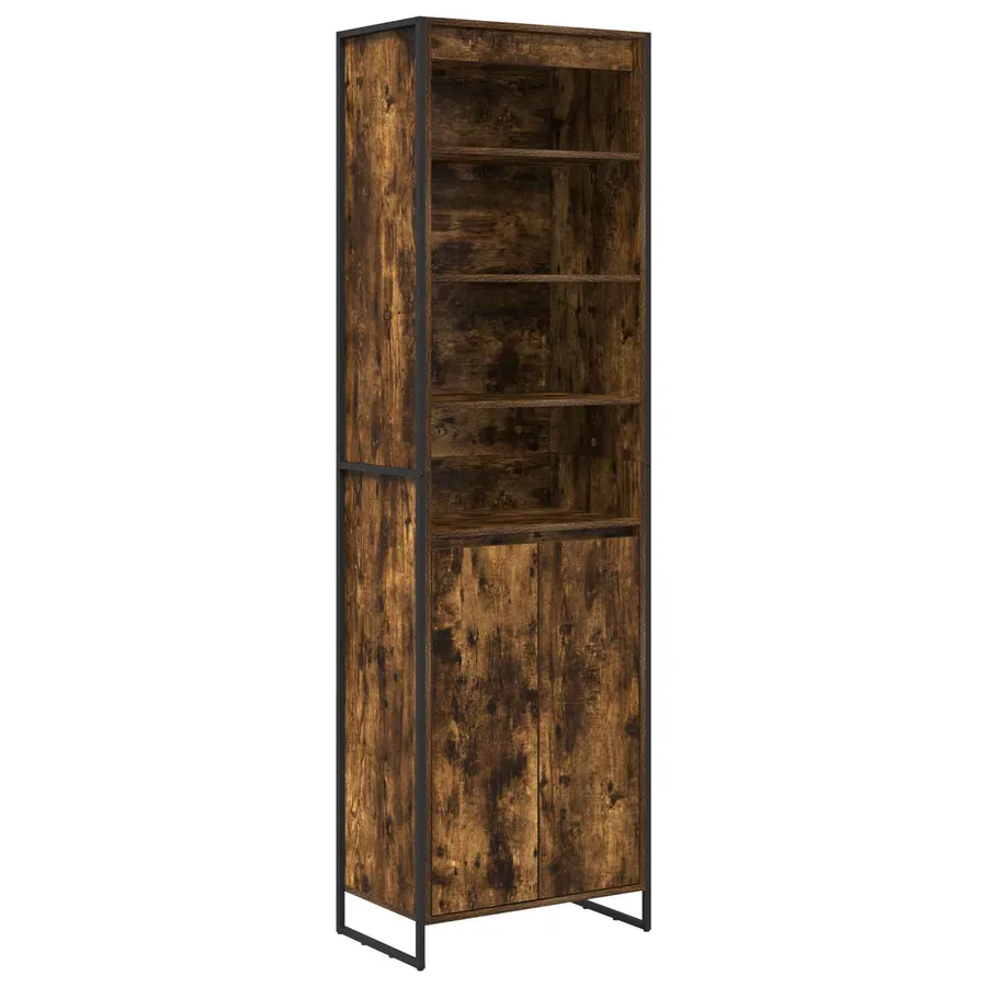 Armoires Hautes Chêne Fumé 60 x 36 x 200 cm Bois d'ingénierie - 2