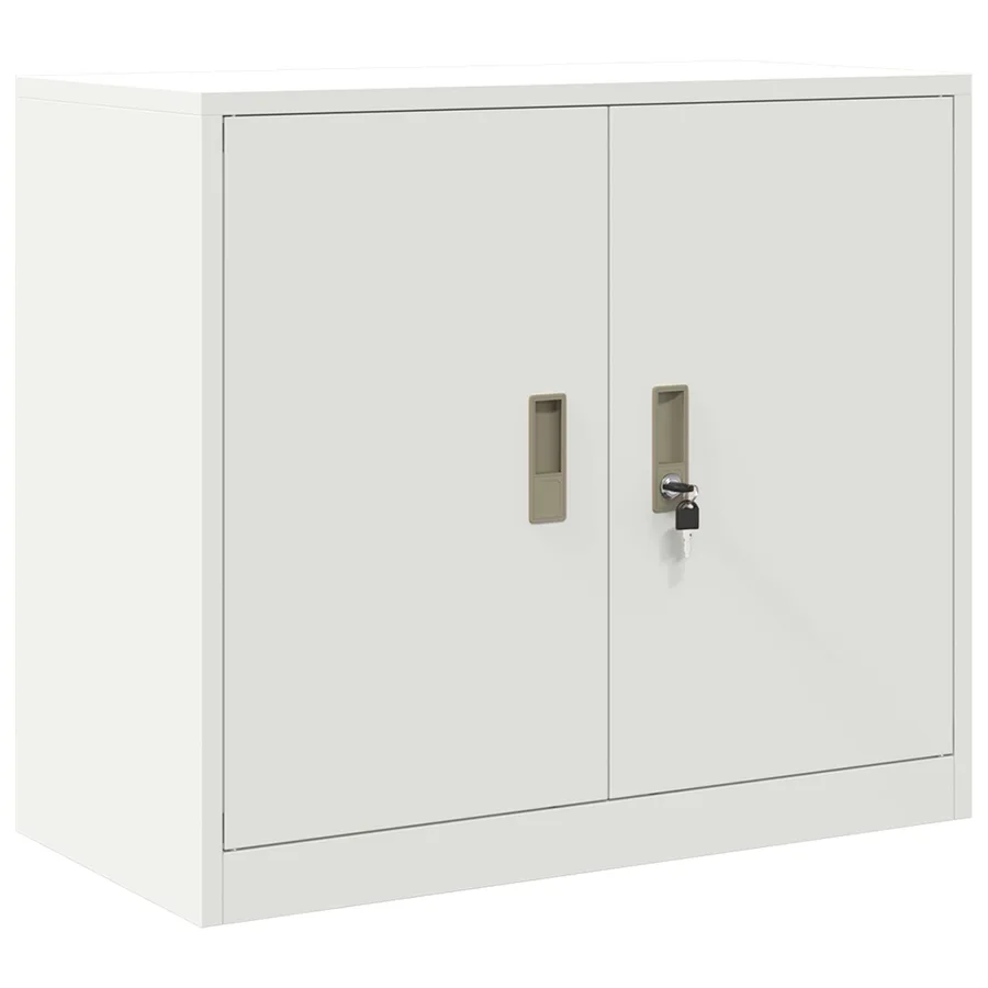 Armoire de rangement Blanc 80 x 40 x 70 cm Acier - 2