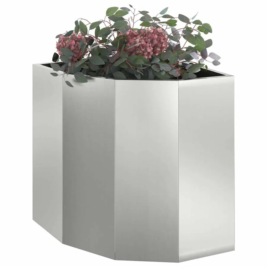 Jardinière d'Angle Argent 45 x 45 x 50 cm Acier galvanisé - 3