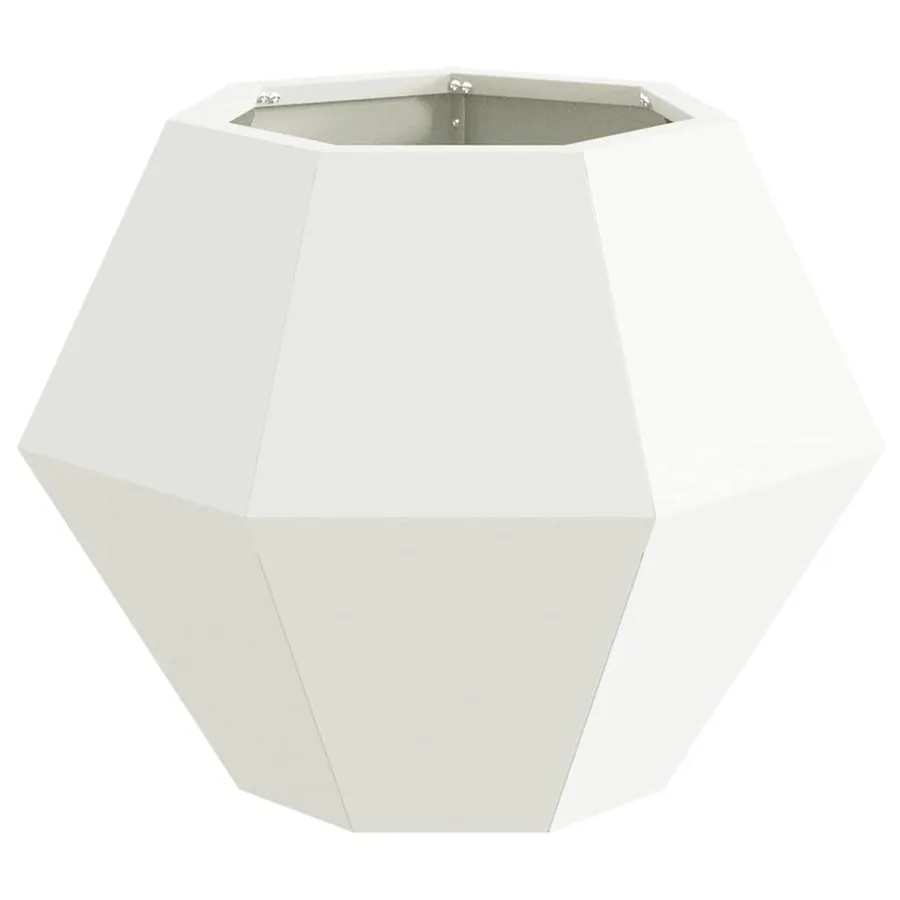 Jardinière 2 pc Blanc 50 x 50 x 40 cm Acier - 6