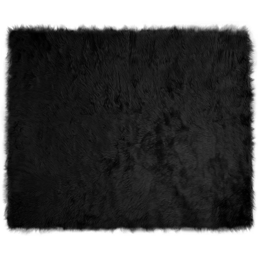 Tapis en fausse TAFALLA Noir 200 x 280 cm Polyester - 2