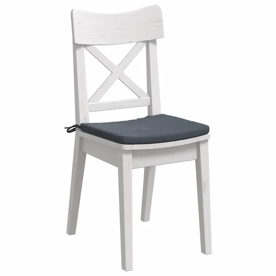 Coussins de siège 4 pcs Gris foncé 40 x 40 x 3 cm Velours - 3