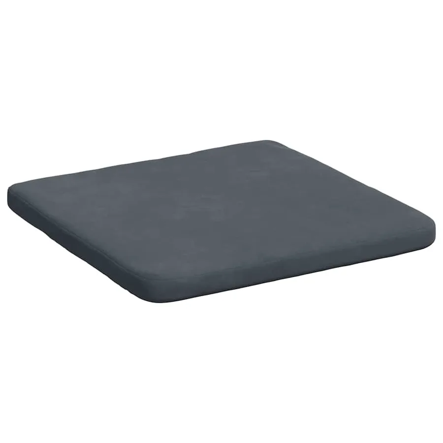 Coussins de siège 4 pcs Gris foncé 40 x 40 x 3 cm Velours - 5