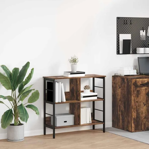 Étagère Chêne fumé 82 x 32 x 79 cm Bois d'ingénierie