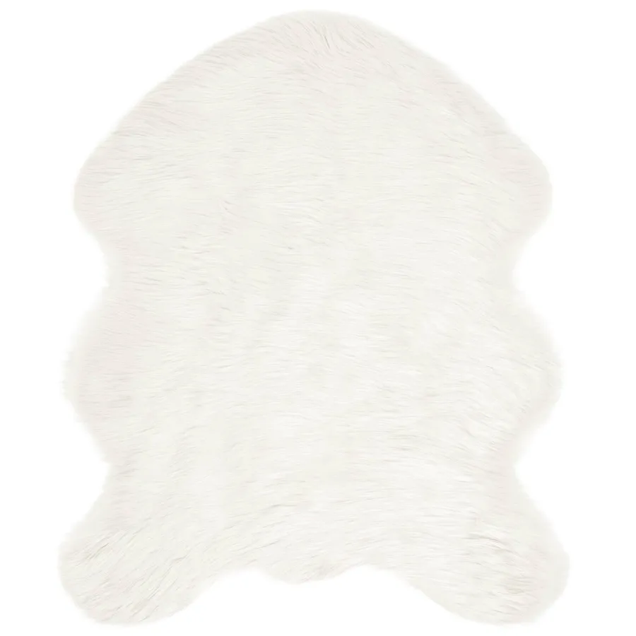 Tapis en fausse TAFALLA Blanc 50 x 80 cm Polyester - 2