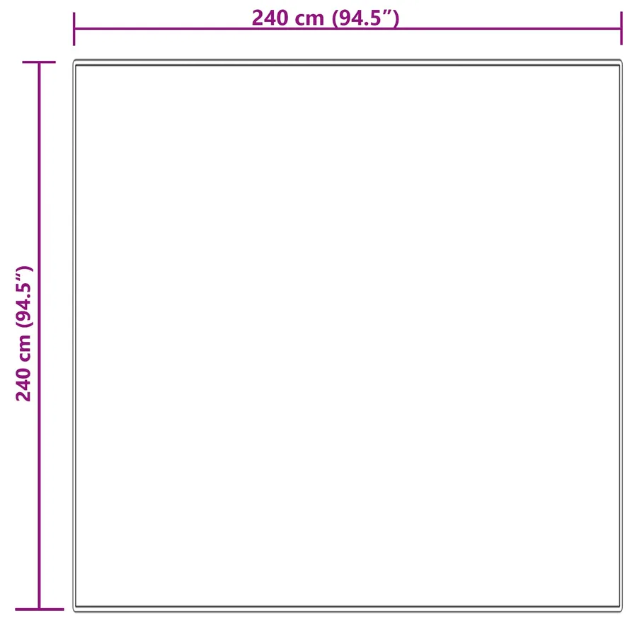 Tapis en fausse TAFALLA Crème 240 x 240 cm Polyester - 10