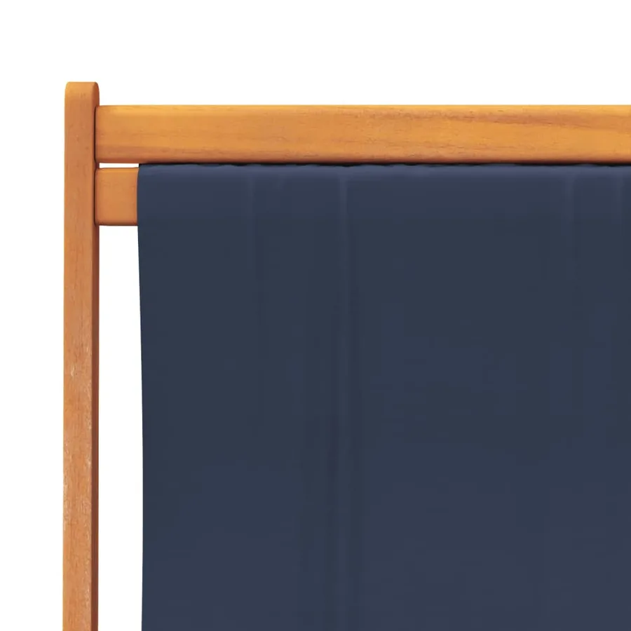 Chaises de plage pliables lot de 2 bleu tissu - 8