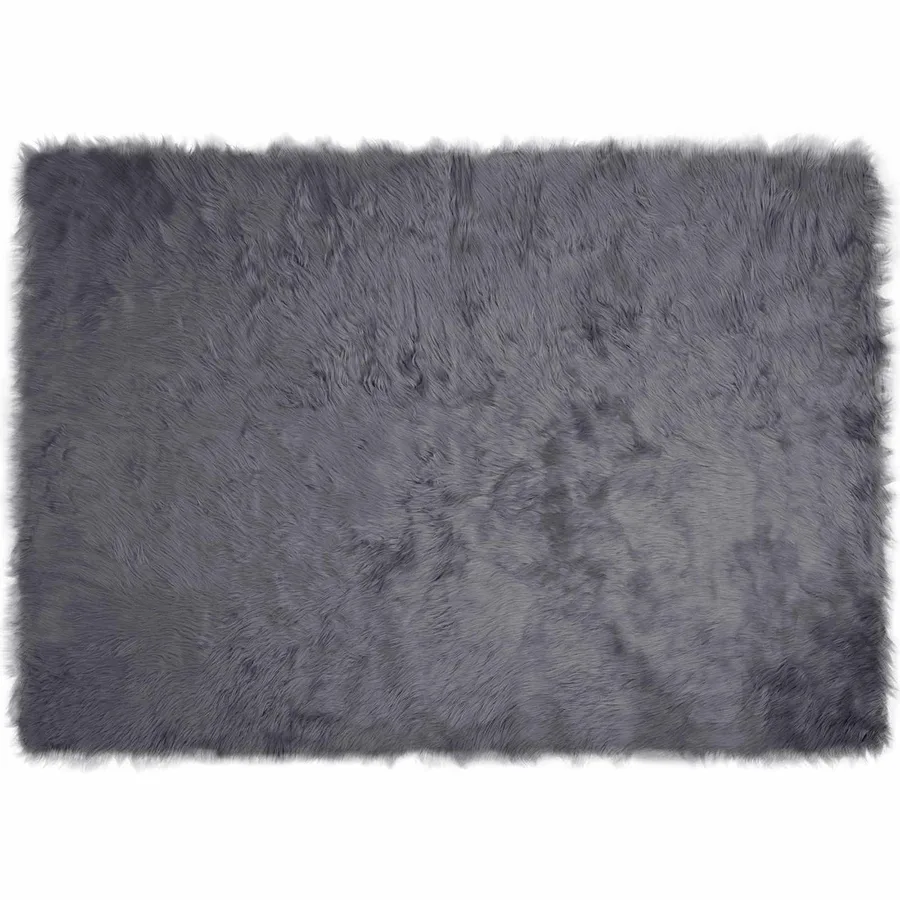 Tapis en fausse TAFALLA Anthracite 120 x 170 cm Polyester - 2