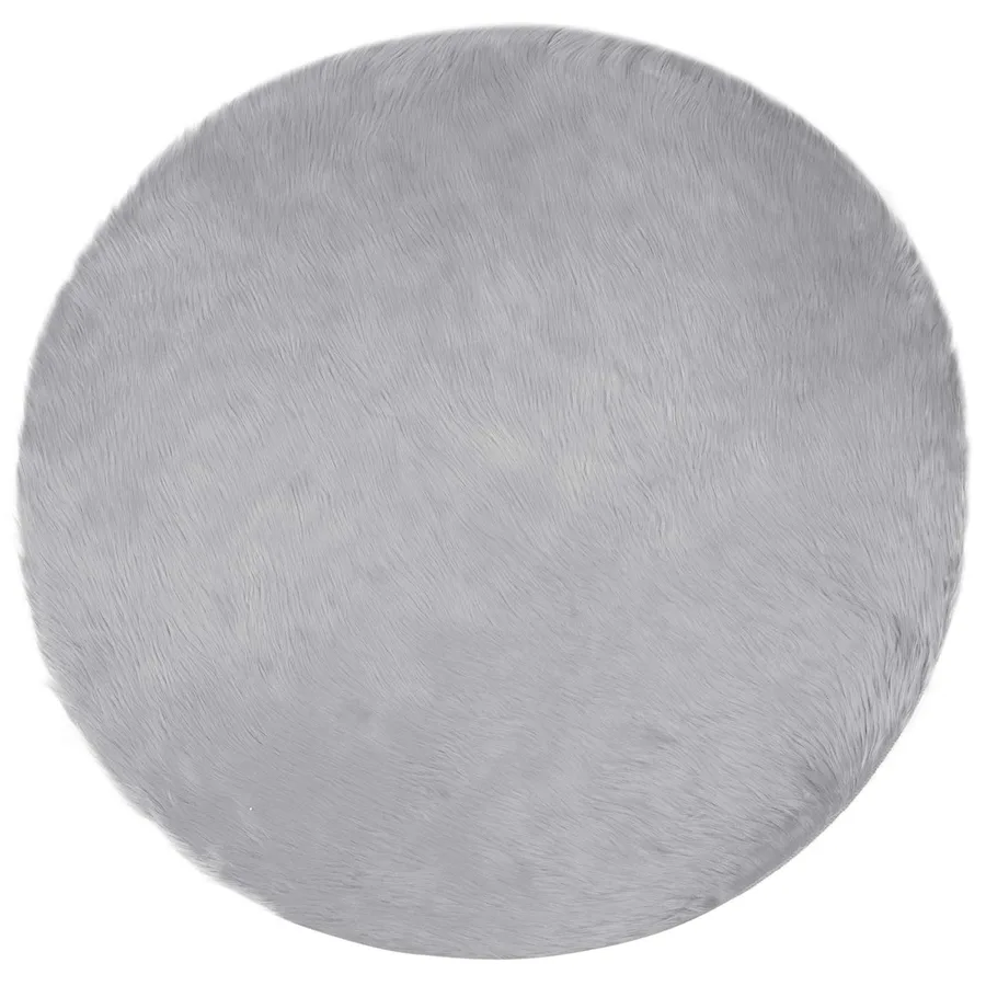 Tapis en fausse TAFALLA Gris Ø 160 cm Polyester - 2