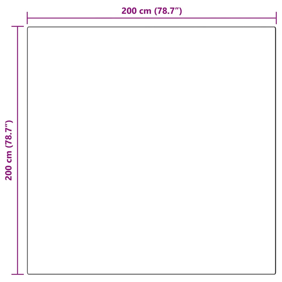 Tapis en fausse TAFALLA Anthracite 200 x 200 cm Polyester - 10
