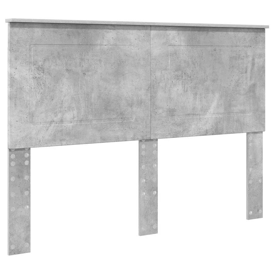 Cadre de lit Gris béton 140 x 200 cm Bois d'ingénierie - 7