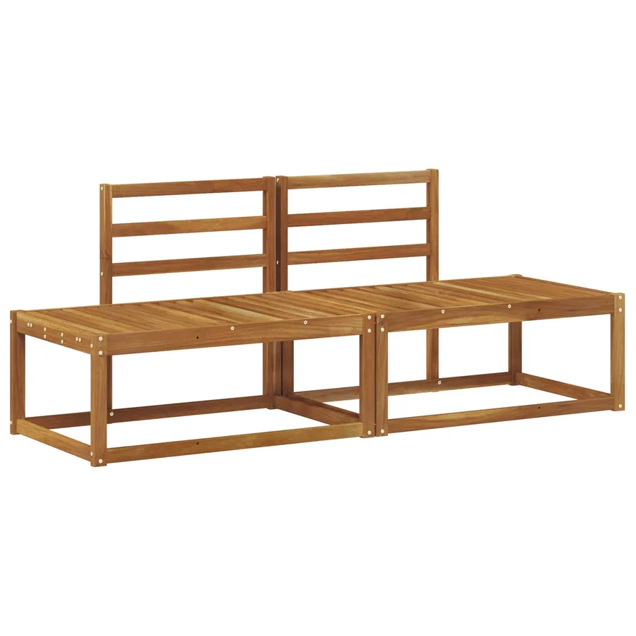 Canapé d'extérieur en bout 2 Pièce Naturel 182,5 x 63 x 73 cm - 2