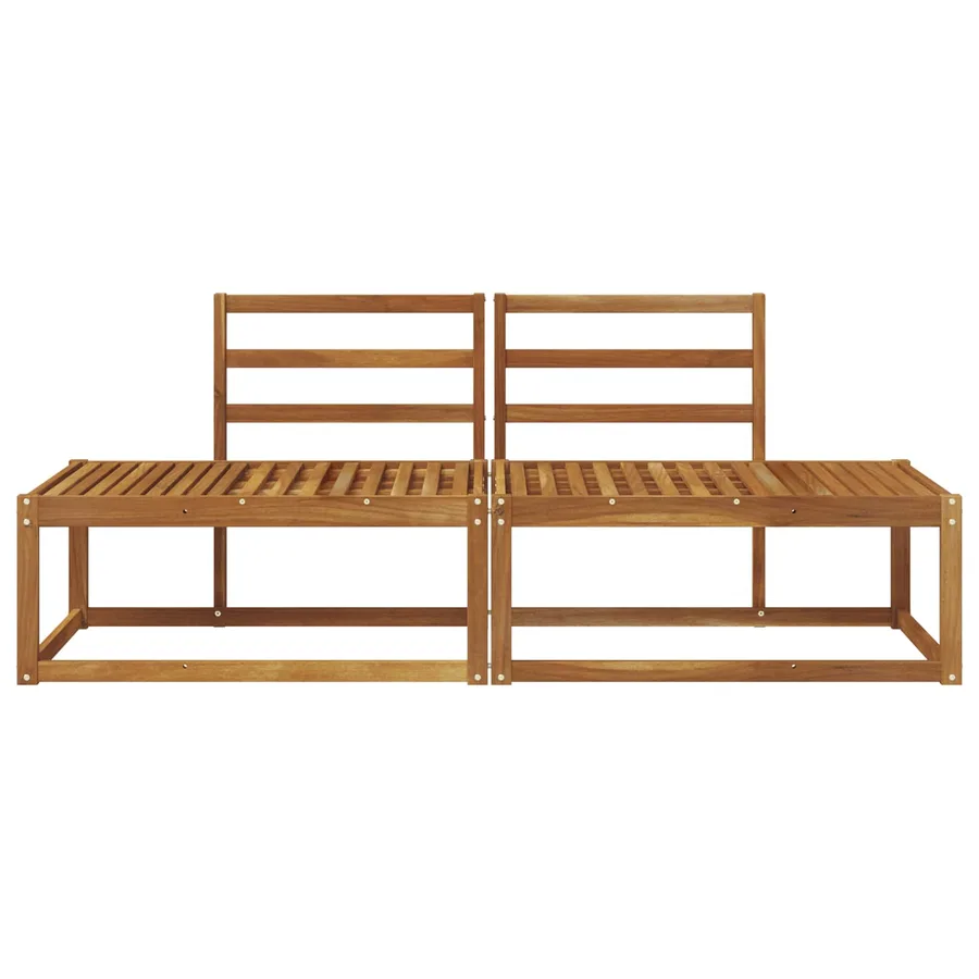 Canapé d'extérieur en bout 2 Pièce Naturel 182,5 x 63 x 73 cm - 5