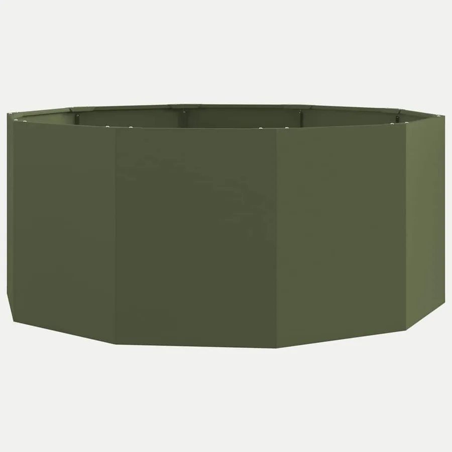 Jardinière Vert olive 120 x 120 x 50 cm Acier - 2