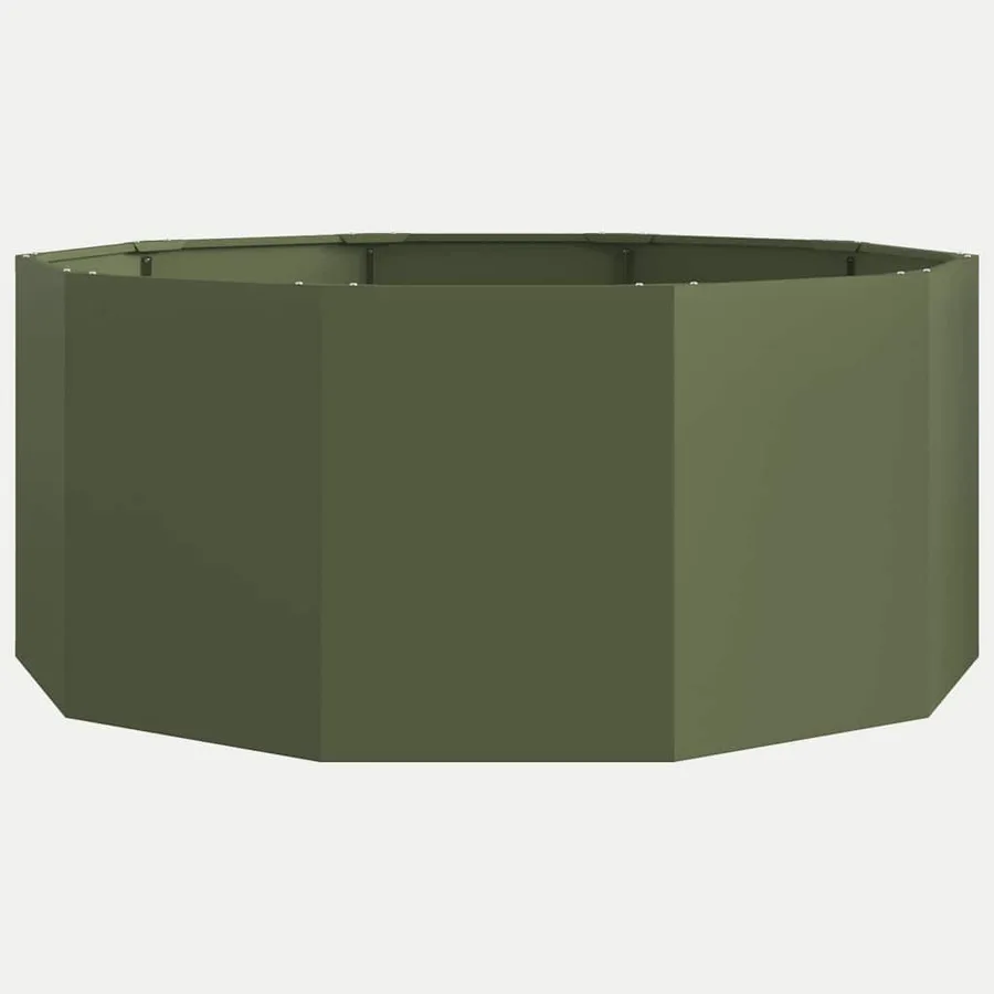 Jardinière Vert olive 120 x 120 x 50 cm Acier - 5
