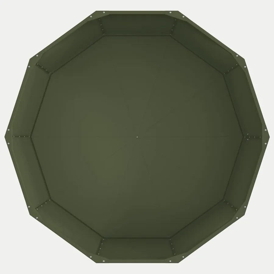 Jardinière Vert olive 120 x 120 x 50 cm Acier - 6