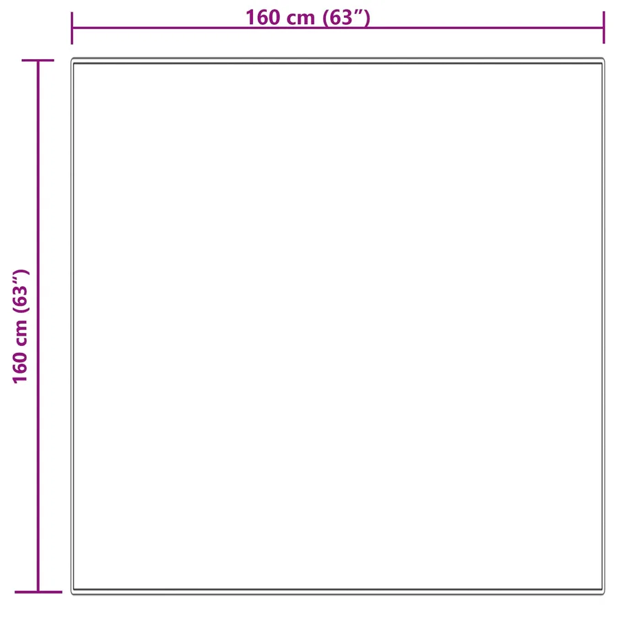 Tapis en fausse TAFALLA Crème 160 x 160 cm Polyester - 8
