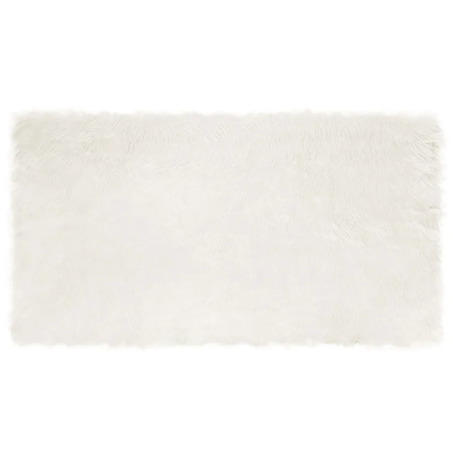 Tapis en fausse TAFALLA Blanc 60 x 110 cm Polyester - 2